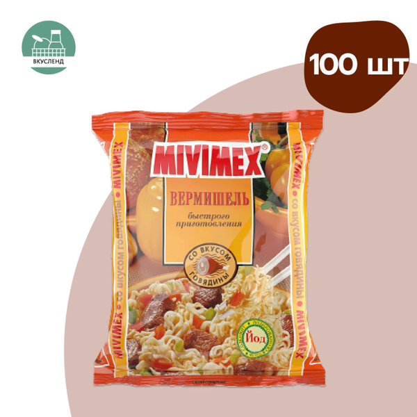 Лапша Mivimex (ассорти: курица, говядина) x 100шт - купить с доставкой ...