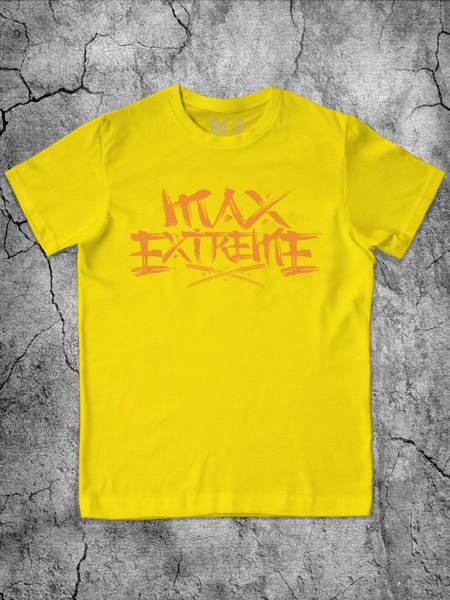 Футболка Макс Экстрим, размер 46, цвет желтый, 92% хлопок, 8% лайкра ...