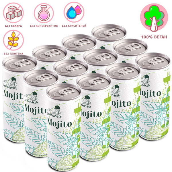 Натуральный безалкогольный мохито со стевией / Lemonardo Mojito Light ...