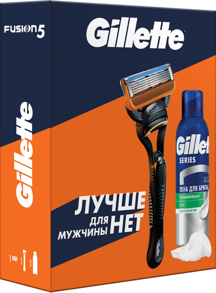 Подарочный набор Gillette Fusion с пеной для бритья - купить по ...