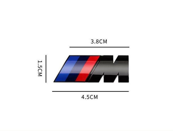 Эмблема/шильдик на багажник BMW М 4.5х1.5 см Цвет: Черный глянец ...