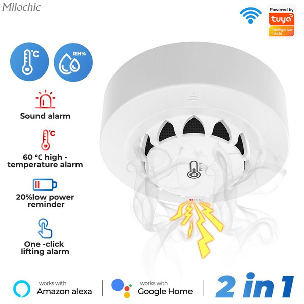 Детектор дыма WiFi с датчиком температуры и влажности 2,4 GHz ...