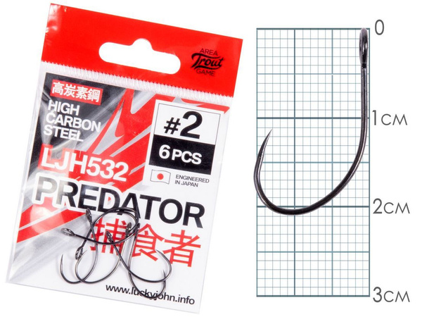 Крючки Lucky John PREDATOR сер. LJH532 разм.002 6шт. - купить с ...