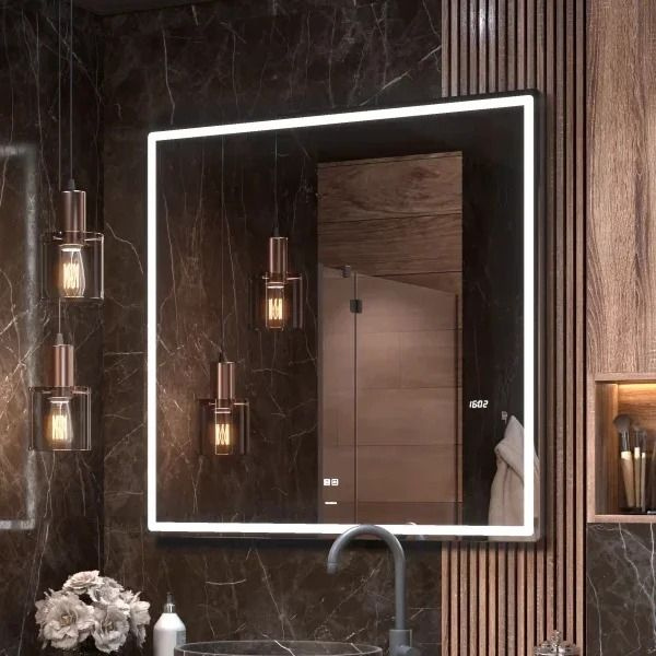 Зеркало для ванной VIGO "Z.ROB.100.Luxe", 100 см х 100 см - купить по ...