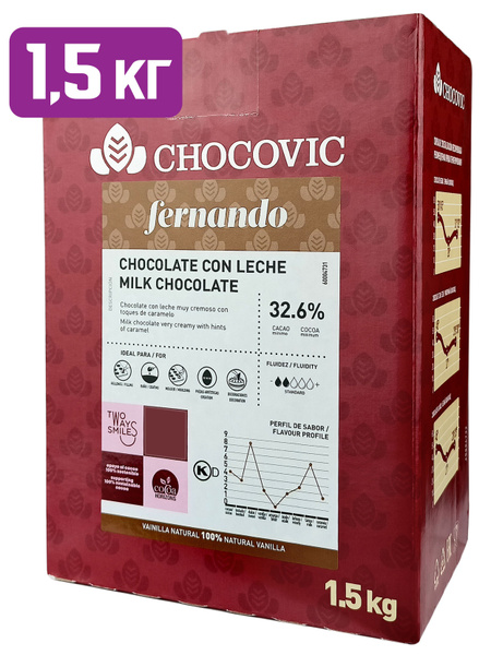 Молочный шоколад Fernando 32,6% Chocovic (Чоковик) дропсы (шоколадные ...