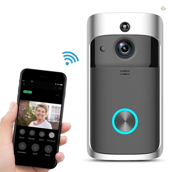 V5 умная беспроводная видеокамера дверного звонка HD 720P WiFi камера ...
