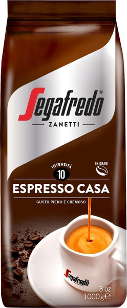 Кофе в зернах Segafredo Espresso Casa, 1 кг - купить с доставкой по ...