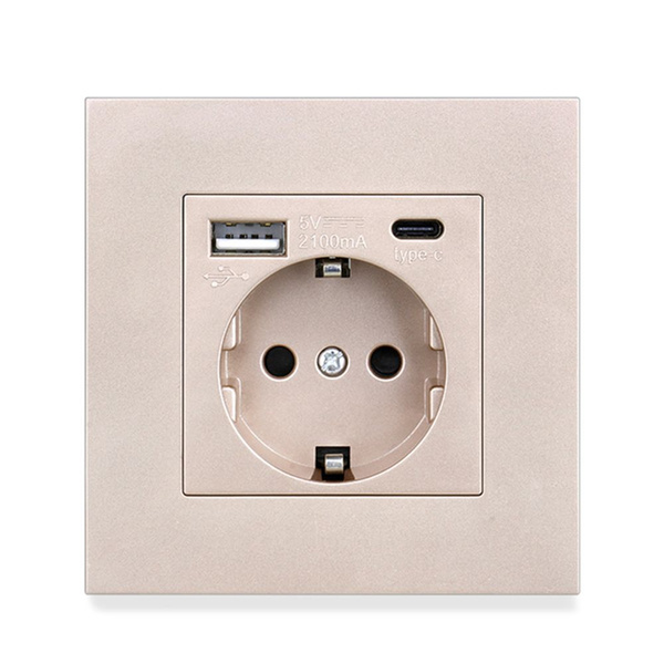 EsooLi Белая пластиковая панель настенная розетка Type-C USB - купить ...