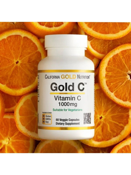 California Gold Витамин C 1000 мг, 60 капсул - купить с доставкой по ...
