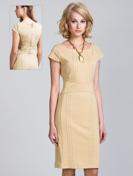 Платье D&M by 1001 dress, цвет: бежевый, MP002XW1F6N3 - купить в интернет-магази