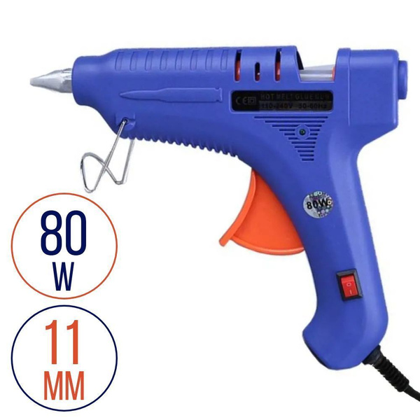 Клеевой пистолет для стержней диаметром 11 мм, 80 Вт, синий - купить с ...