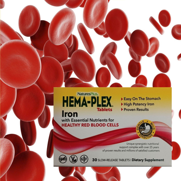 Комплекс HEMA-PLEX хелатное железо 30 таблеток с длительным ...