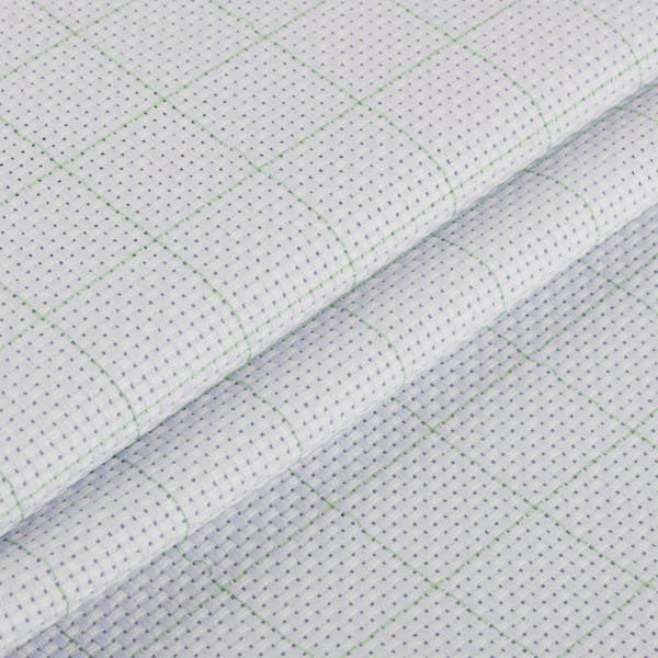 Канва для вышивки GAMMA Аида 11, белая с голубоватым оттенком, 100x150 ...