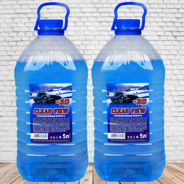 Стеклоомывающая жидкость зимняя 5 л CLEAR VIEW -30 С / Омывающая ...