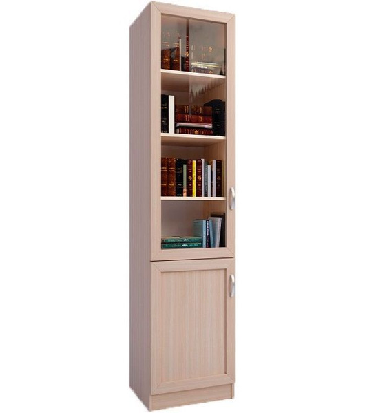 Шкаф книжный DobrayaMebel Шкаф-пенал книжный Вита 1-3, 34x38x210 см ...