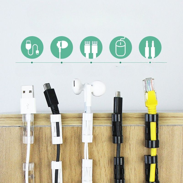 Держатель проводов, цвет белый .Зажим кабельный прозрачный. Клипсы для ...