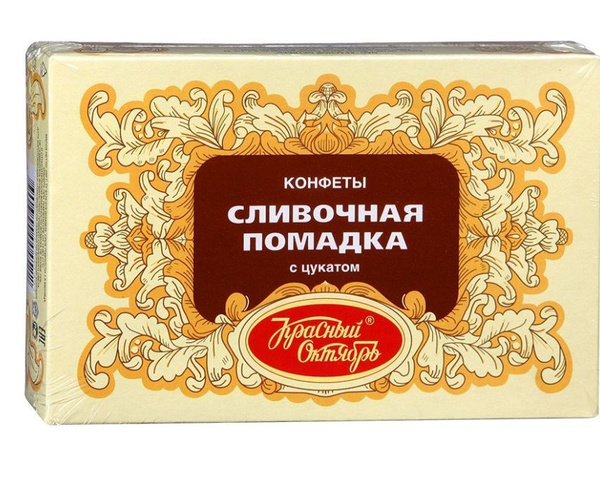 Новогодний подарок. Конфеты Красный Октябрь Сливочная помадка с ...