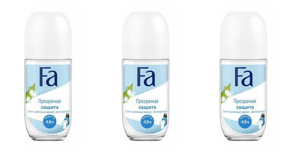 Fa Дезодорант роликовый Прозрачная защита, 50 мл, 3 шт купить на OZON ...