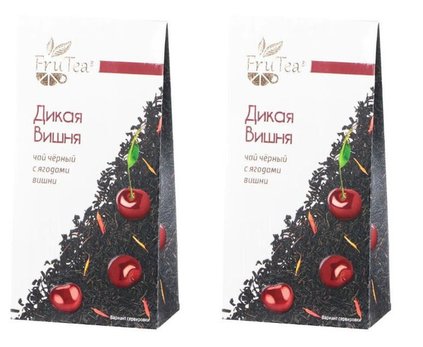 Fru Tea Чай черный Дикая вишня, 50 г, 2 уп - купить с доставкой по ...