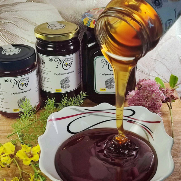 Мёд С КЕДРОВОЙ ЖИВИЦЕЙ 245 г, мед пасеки Берковых, 2023 г - купить с ...