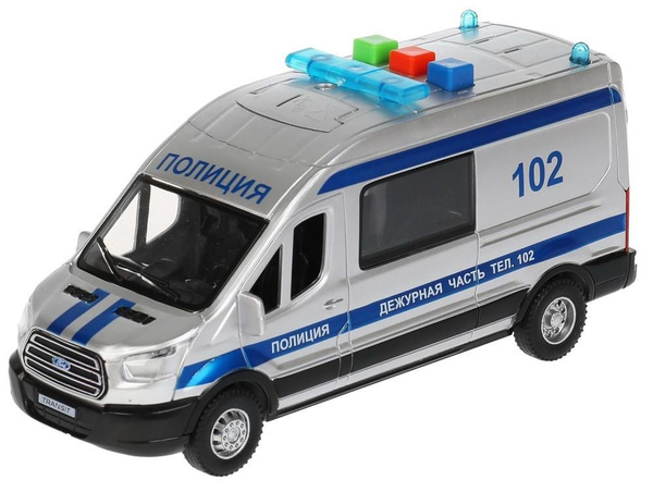 Машина пластик Ford Transit полиция 16 см свет,звук - купить с ...