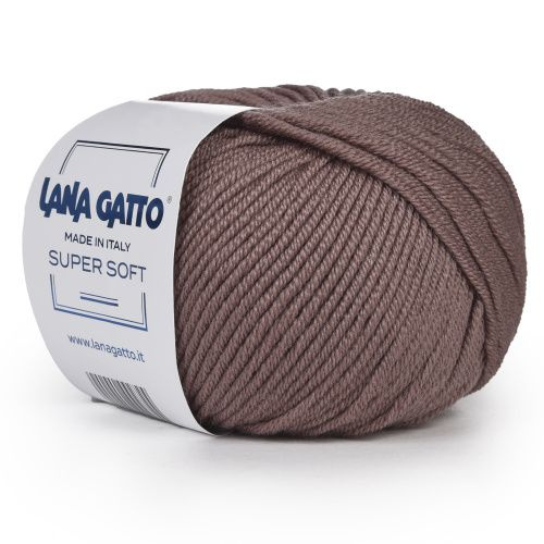 Пряжа Lana Gatto Super Soft 14624-какао 2 мотка (Меринос Лана Гатто ...
