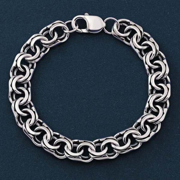 Camellia Jewelry Браслет мужской серебряный, Бисмарк, полнотелый ...