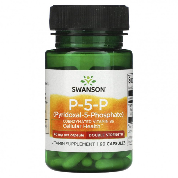 Swanson, П-5-П пиридоксаль-5-фосфат, 40 мг, 60 капсул - купить с ...