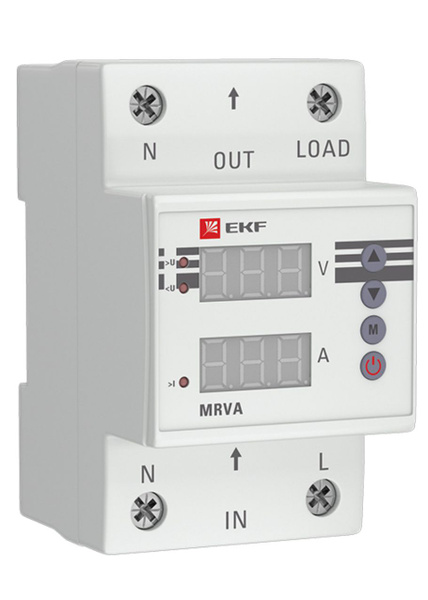 реле напряжения и тока с дисп. MRVA-3 63A EKF -  по .