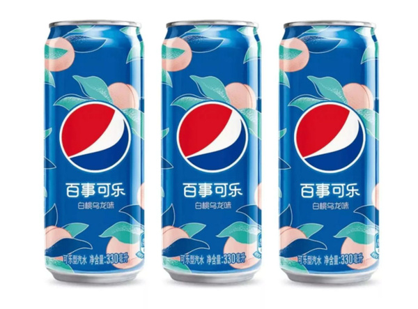 Газированный напиток Pepsi White Peach Oolong / Пепси Белый персик и ...
