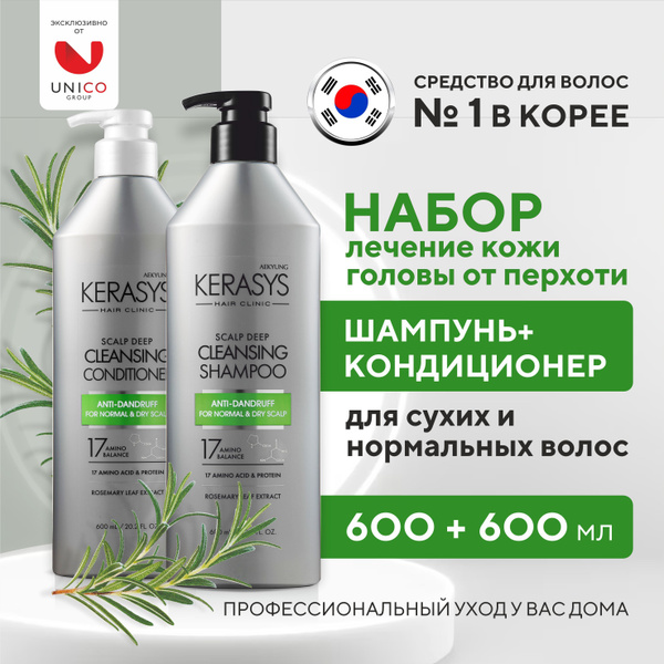 Kerasys ЛЕЧЕБНЫЙ Набор средств для волос: Шампунь от перхоти ...