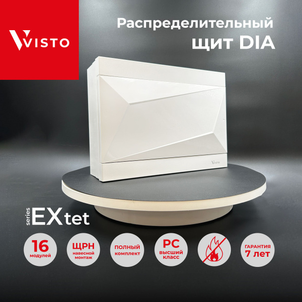 Характеристики Щит электрический распределительный ЩРН VISTO DIA 16 ...