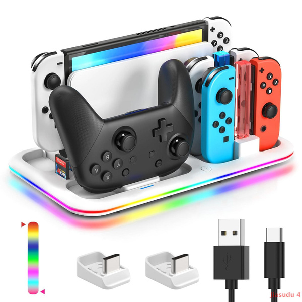Станция зарядки для Nintendo Switch & OLED. Зарядка для 4 Joy-Con и Pro ...