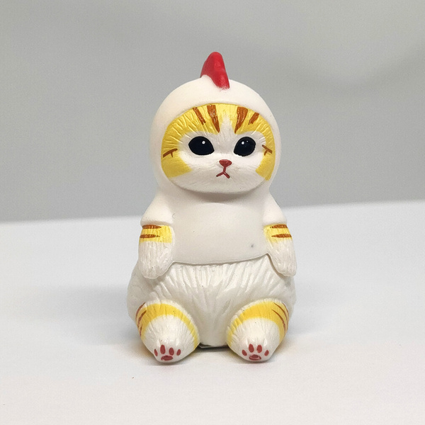Фигурка котика, 5см. Котик белый курица купить на OZON по низкой цене ...