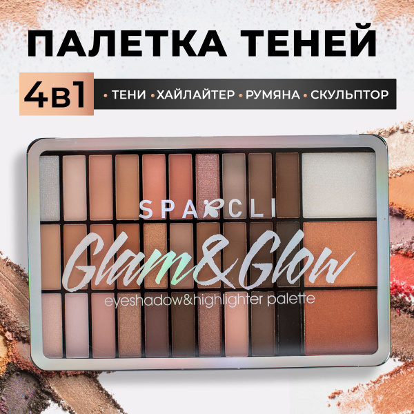 Палетка теней для макияжа, тени для век и глаз 33 оттенков, матовые ...