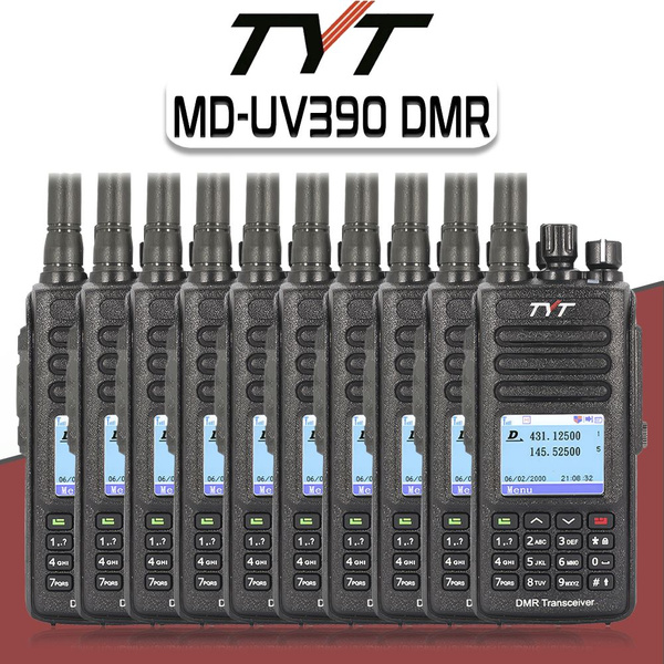 Радиостанция TYT Комплект из 10 цифровых раций MD-UV390 DMR GPS, 3000 ...