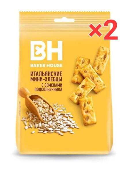 Хлебцы Baker House Итальянские с семечками , солью - купить с доставкой ...