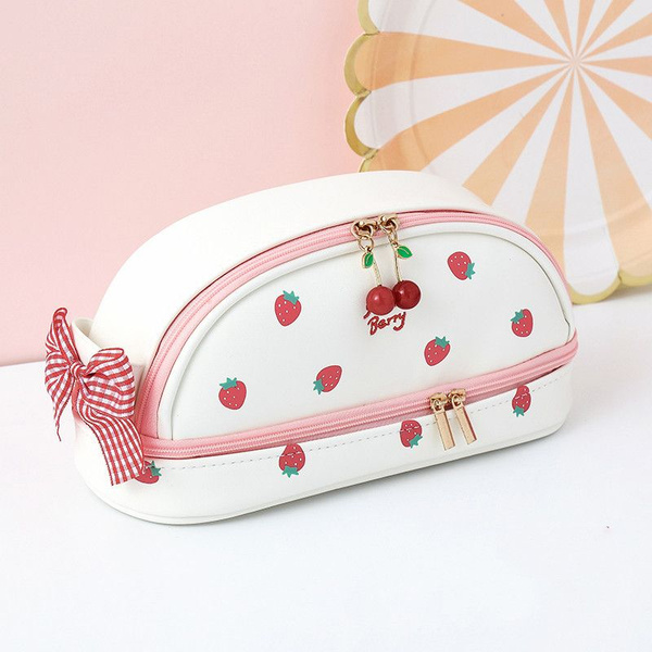 Cherry PU Красивый пенал школьные канцелярские принадлежности - купить ...