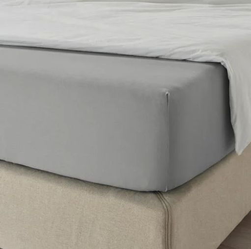 Простыня IKEA Простынь на резинке - ULLVIDE, 160x200, серый купить по ...