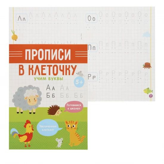 Прописи А5, 6л Учим буквы Прописи в клеточку - купить с доставкой по ...