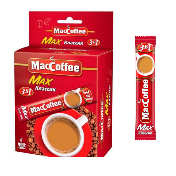 Кофейный напиток MacCoffee Max Классик, 20 стиков х 16 г купить на OZON ...