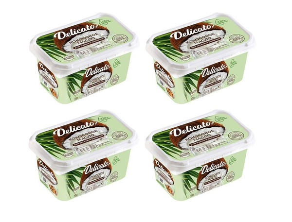 Масло кокосовое Delicato 400г, 4 шт - купить с доставкой по выгодным ...