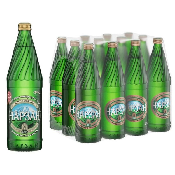 Нарзан Вода Минеральная Газированная 500мл. 12шт - купить с доставкой ...