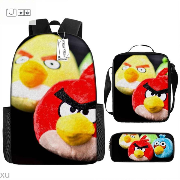 Рюкзак школьный Angry Birds с набором обеденной сумки и пенала для ...