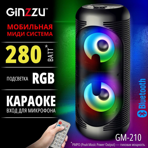 Беспроводная колонка Ginzzu GM-210 - купить по доступным ценам в ...