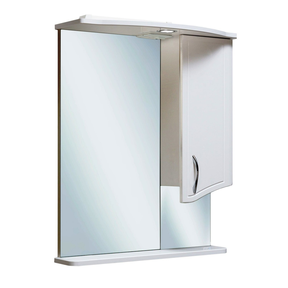 Зеркало шкаф для ванной / с подсветкой / Runo / Севилья 60 /правый / полка для ванной