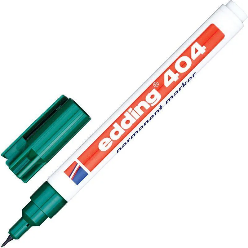 Маркер перманентный Edding E-404/4 зеленый (толщина линии 0,75 мм) круглый наконечник  #1
