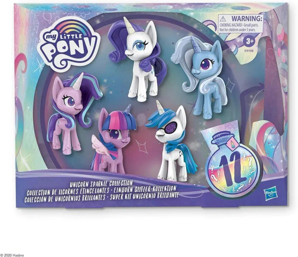 Полный комплект фигурки пони My Little Pony с блестящими рогами и 12 ...