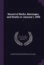 Record of Births, Marriages, and Deaths to January 1, 1898. 1 - Mass [from old catalog] Lexington