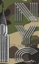 Iconic Chrysler Building New York City camouflage Sir Michael Huhn Artist Drawing Journal - Sir Michael Huhn, Michael Huhn